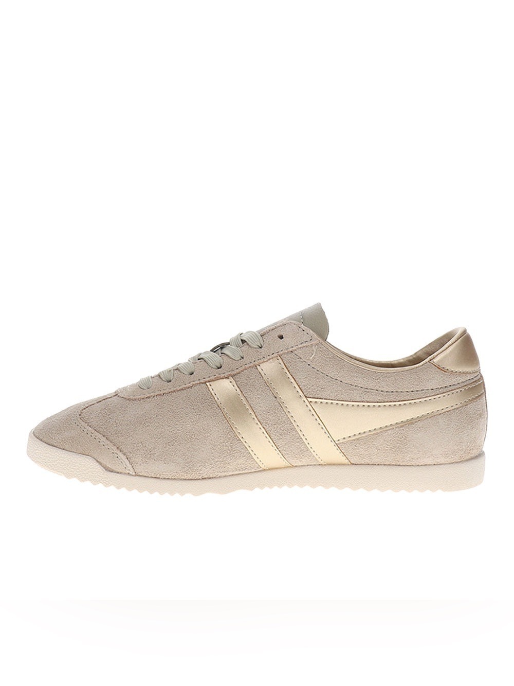 Gola Classics Women’s Bullet Pearl Sneakers Retro low top Suede beige gold 8.5 - Picture 3 of 14